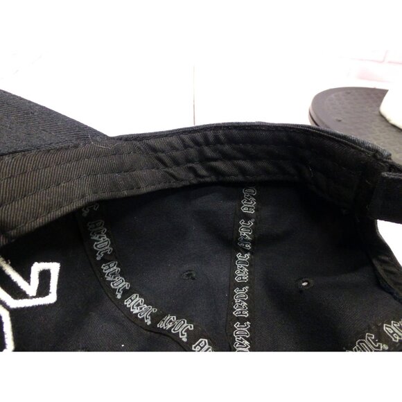 AC/DC Thunderstruck Black Cotton Hat Adjustable One Size Rock Band Logo Cap - Picture 8 of 8